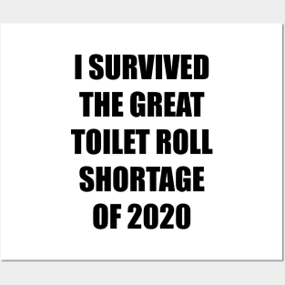 Toilet Roll Shortage 2020 + Backprint (Light colours) Posters and Art